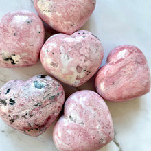 Load image into Gallery viewer, RHODONITE HEART tumble stone The Crystal Avenues 
