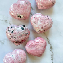 Load image into Gallery viewer, RHODONITE HEART tumble stone The Crystal Avenues 
