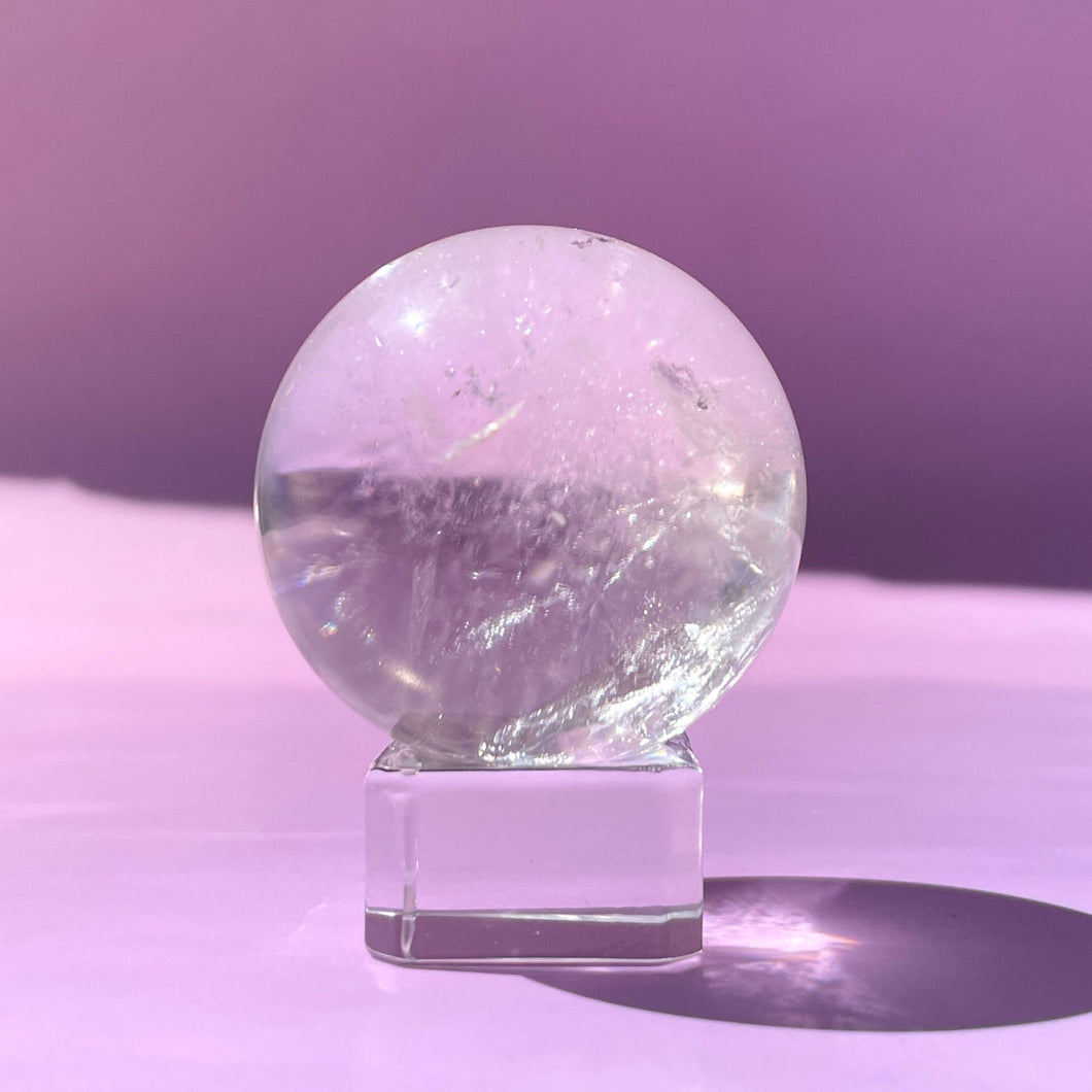 ROCK CRYSTAL SPHERE - EXTRA QUALITY (2) tumble stone The Crystal Avenues 