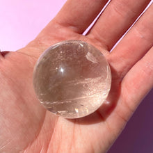 Load image into Gallery viewer, ROCK CRYSTAL SPHERE - EXTRA QUALITY (2) tumble stone The Crystal Avenues 
