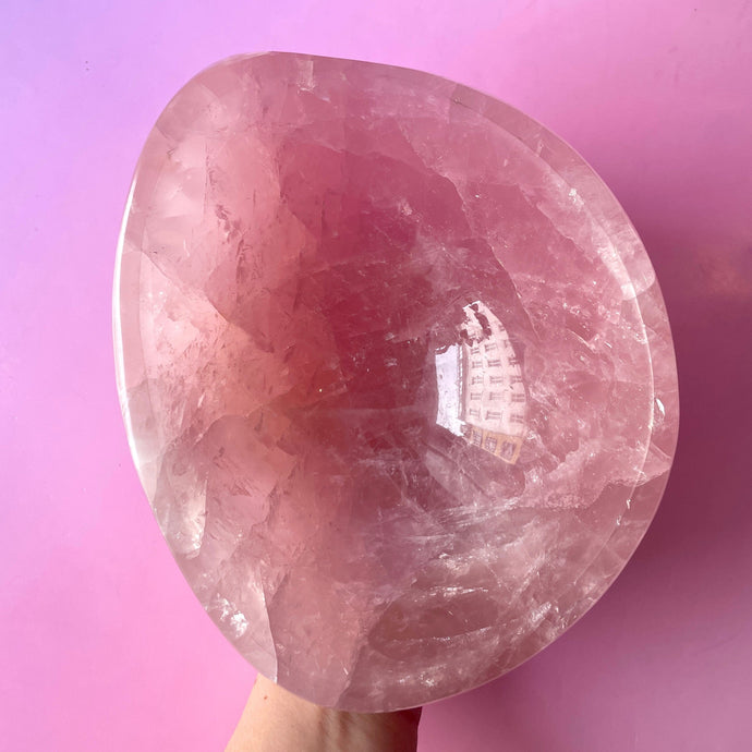 ROSE QUARTZ BOWL XL (A) The Crystal Avenues 