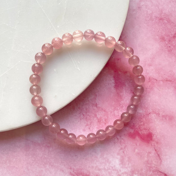 Stretch Bracelet | 8mm Beads (Madagascar Rose Quartz) Large