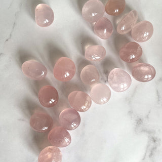 ROSE QUARTZ TUMBLE STONE tumble stone The Crystal Avenues 
