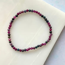 Load image into Gallery viewer, RUBY SAPPHIRE FACET STRETCH BRACELET Bracelet The Crystal Avenues 
