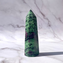 Load image into Gallery viewer, RUBY ZOISITE TOWER (4) tumble stone The Crystal Avenues 
