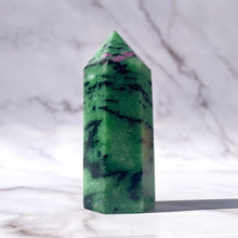 Load image into Gallery viewer, RUBY ZOISITE TOWER (5) tumble stone The Crystal Avenues 

