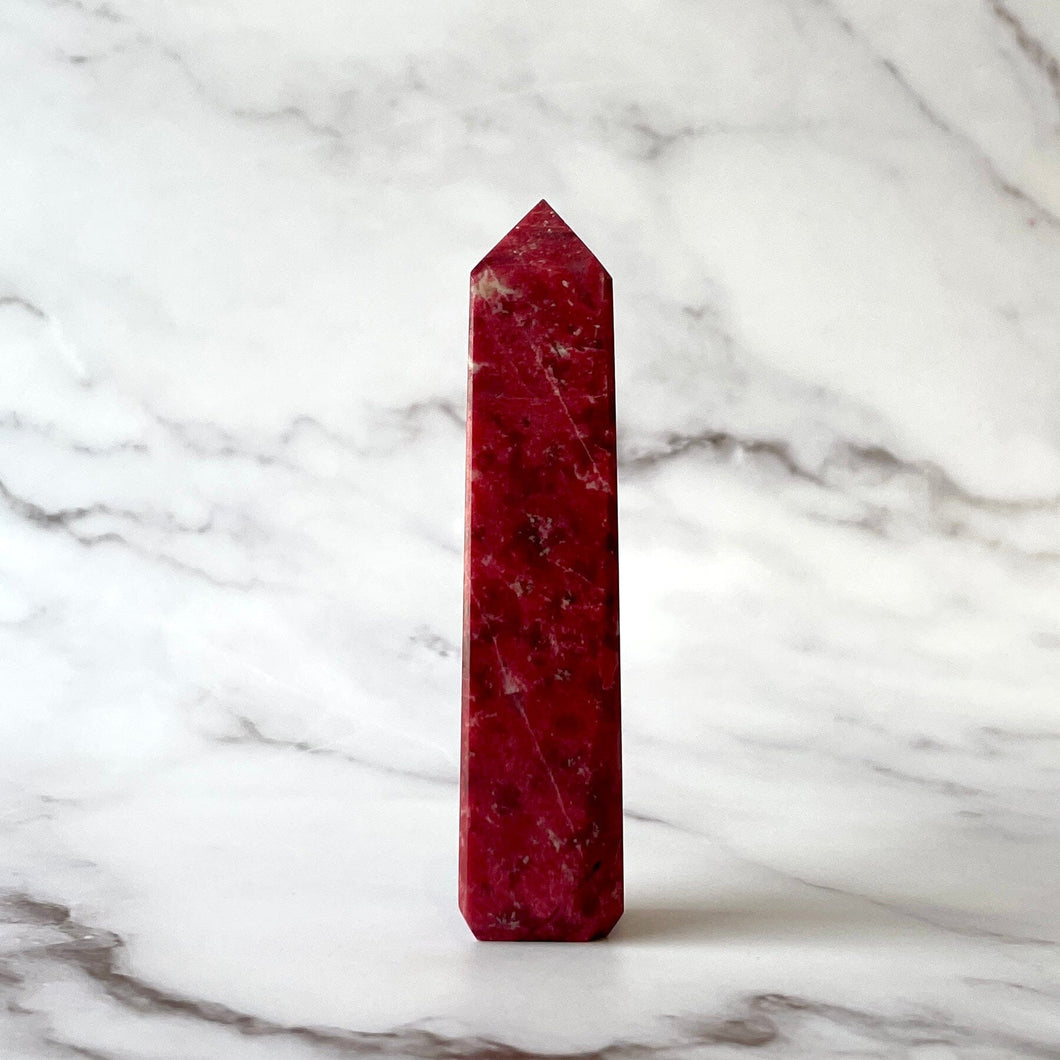 THULITE TOWER (2) tumble stone The Crystal Avenues 