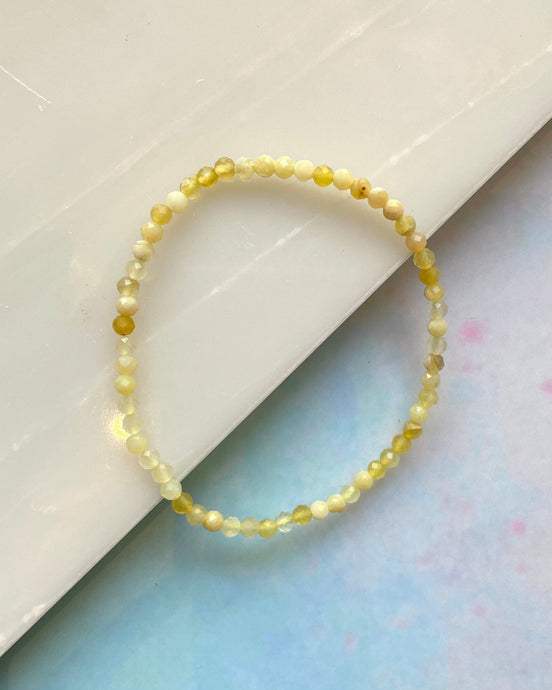 YELLOW OPAL FACET STRETCH BRACELET Bracelet The Crystal Avenues 